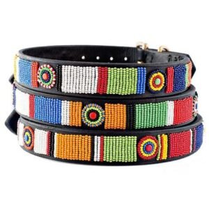 African beaded dog collar
