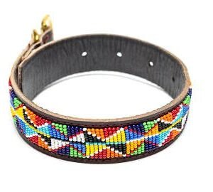 African beaded dog collar